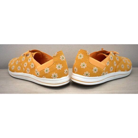 Clarks Cloudsteppers Women's Sz 12W Yellow Interest Breeze Ave Sneakers - Picture 8 of 9